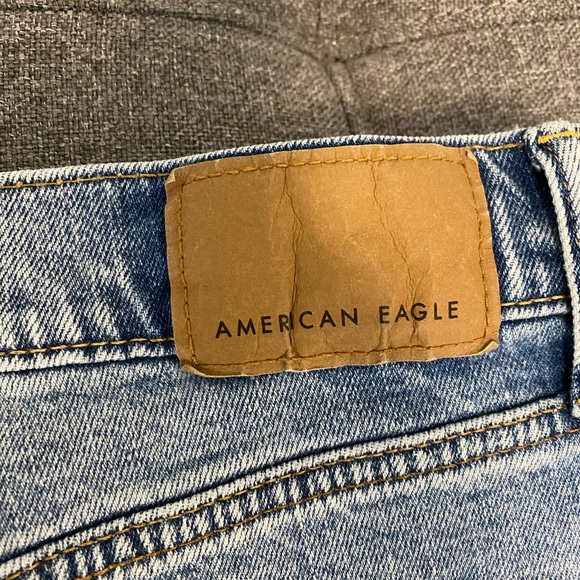 Light Blue Straight Jeans with Vintage Distressed Look - Picture 5 of 9